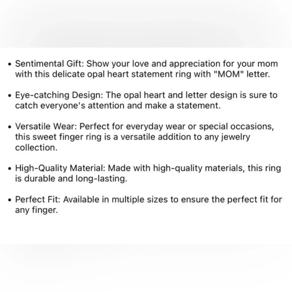 Silver Opal MOM Ring - Picture 4 of 6